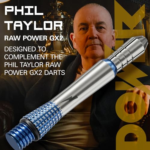 Target Darts Phil Taylor Gx2 Raw Power Titanium Dart Shaft, Short/Intermediate/Medium | Player Edition Aluminium Shafts, 2BA Thread, Professional Dart Accessories - size: Short (22.4mm)
