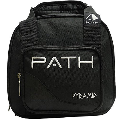 Pyramid Path Plus One Spare Tote Bowling Bag with Front Accessory Pocket - Holds One Bowling Ball and Small Accessories - color: black