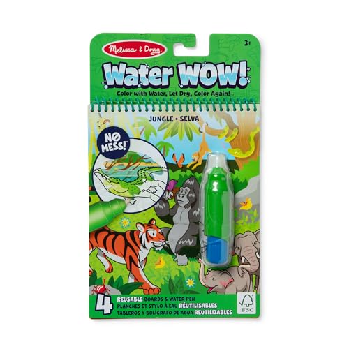 Melissa & Doug On The Go Water Wow! Reusable Water-Reveal Coloring Activity Pad – Jungle - size: 1 EA, style: Jungle