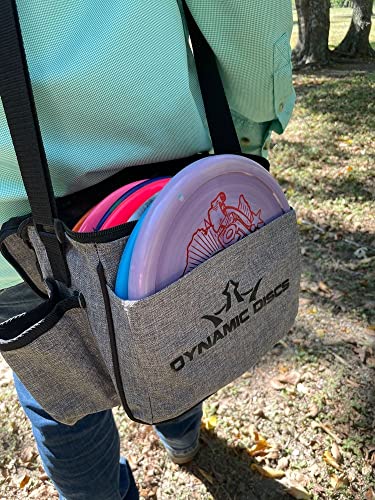 Dynamic Discs Cadet Disc Golf Shoulder Bag | Small Disc Golf Bag, 10-12+ Discs Capacity | Great for Beginners | Lightweight & Durable | Sling over Shoulder to Carry Easily - color: Black
