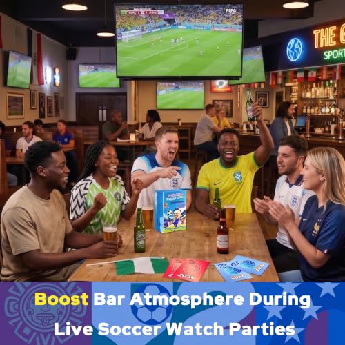 2026 World Soccer Cup Watch Party Games – 120 Challenges & Questions Interactive Card Game for Live Match Soccer Parties, Truth or Dare Cards for Family & Friends Games, 2+ Player