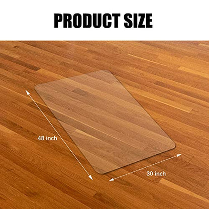 Kuyal Clear Chair Mat, Hard Floor Use, 48" x 30" Transparent Office Home Floor Protector mat Chairmats (30" X 48" Rectangle) - size: 30" x 48" Rectangle