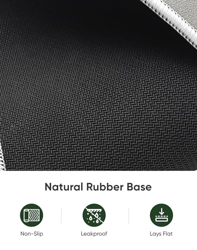 ALOANES Beige Waterproof Desk Mat, Large Mouse Pad with Extended Mouse Mat, with Anti Slip Base, Stitched Edge, Grain Jacquard Surface, Perfect for Gamer Office & Home, 3XL(35.43"x15.74"x0.12") - color: 01- Pro Beige, size: 3XL(35.4" x 15.7")