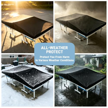 Ping Pong Table Cover Outdoor Waterproof, Table Tennis Protector Cover | Universal Fit|Outdoor & Indoor All-Weather Protection|Full Coverage|Easy Install