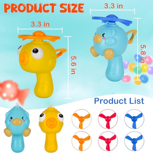 Outdoor Flying Disc Launcher Toys Set Pull-String Launchers Flying Toys for Summer Fun