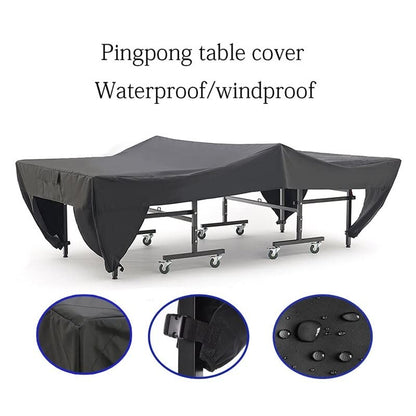 Waterproof Ping Pong Table Cover Tennis Cover Protect Outdoor Indoor Anti-UV Dustproof Ping Pong Table Cover - (Color: Dark Grey)