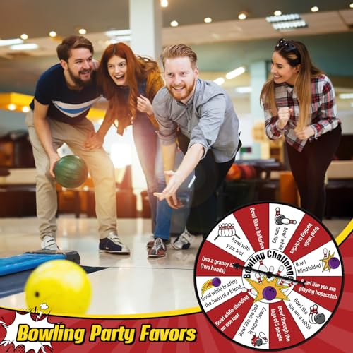 HyDren Bowling Challenge Game Spinner for Mini Party Favors Bowling Birthday Party Favors Birthday Supplies for Boys Girls