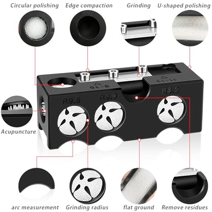 11-in-1 Billiards Pool Cue Tip Shaper, Large and Small Pool Cue Tips Kit, Pool Cue Shaper