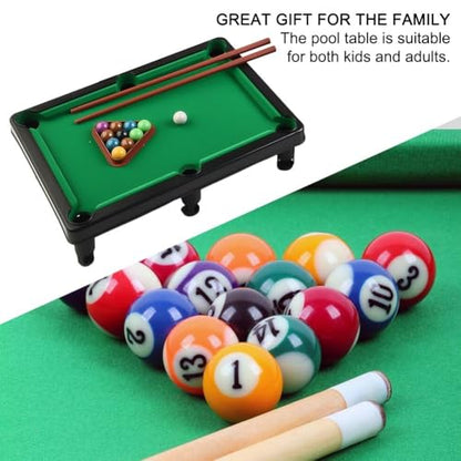 Tabletop Pool Set, Billiards Game for Family Game Night, Portable Snooker Table with and Balls, Desktop Pool Toy for and - color: S