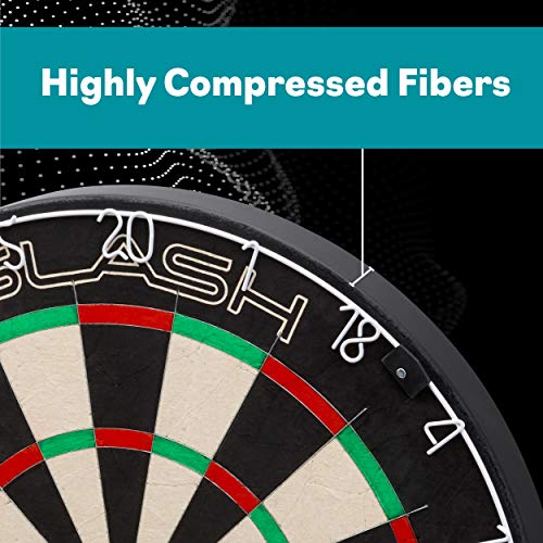 Viper Slash Official Competition Bristle Steel Tip Dartboard, WDF Accredited with Staple-Free Ultra-Thin Metal Wiring, Self-Healing Professional-Grade African Sisal, Magnetic Dart Holders
