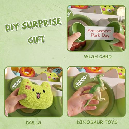 Large Claw Machine for Kids, Dinosaur Vending Machines Toys for Boys 4-6, Mini Candy and Prize Electronic Dispenser Game with Sound Lights, Idea Birthday Gift for 3 4 5 6 Year Old Boy Girl - color: Green