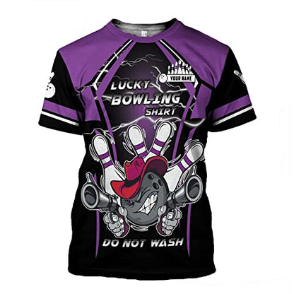 Rivelus Personalized Name Bowling Shirts for Men and Women 3D, Bowling Shirts for Team Bowling, Bowling Shirts Gift - color: Blm 13