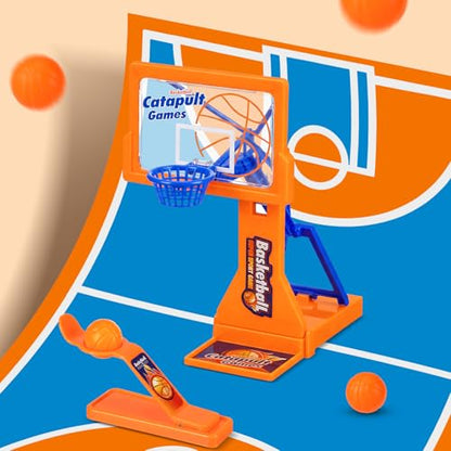 VioraWhite 8 Pack Basketball Game Toys Tabletop Basketball Shooting Game Mini Desktop Basket Ball Gift Desk for Adults Office Relax Reduce Stress Prizes Party Favors Birthday Gift (Blue)