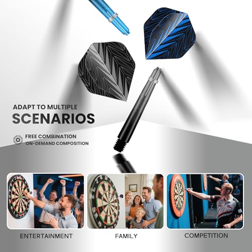 12 Pack Steel Tip Darts Set, 18g Professional Darts Metal tip with 4 Style Darts Flights with Protectors, Sharpening Stone &Darts Case, Ideal for Beginners, Home, Pub & Office Indoor