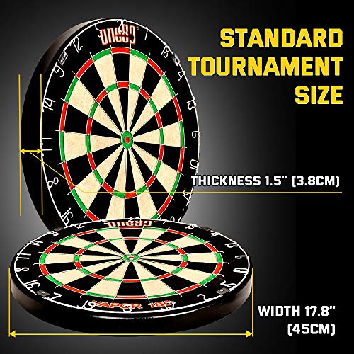 ONE80 Vapor 180 Bristle Dartboard Staple Free Bullseye Steeltip Darts Extra Flights - style: with 12 Steeltip Darts