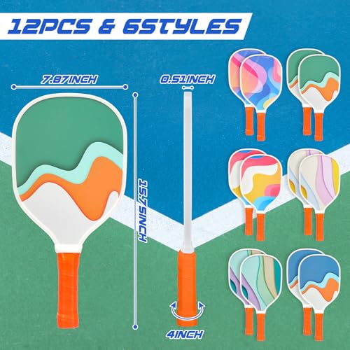 Wood Paddleball Racket Set PE Equipment for Elementary School Paddle Ball Racket with Non Slip Grip Physical Education Class Equipment for Men Women - size: Abstract