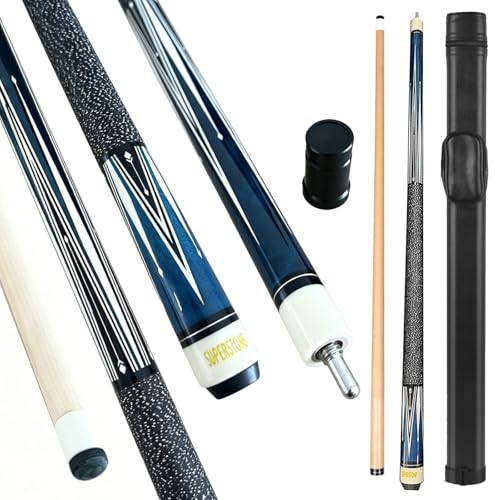 SUPERDIAMOND Pool Cue Stick Set Billiard Cue Sticks with Hard Case, 2-Pieces 58" Pool Table Sticks, 12.5 mm Tip Pool Queue,Pool Stick Set for Home Recreation, Billiards Clubs, Training - style: Billiard Cue Sticks-YMX-Y-D-2S