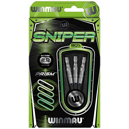 Winmau Darts - Sniper | Wildcats | Blackout - 90% Tungsten Soft Tip Darts - Includes Dart Flights and Shafts - size: 20g