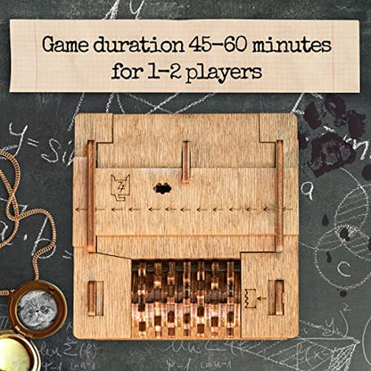 iDventure Cluebox Schroedingers Cat | Escape Room Puzzle Box | Challenging 3D Puzzle | Unique Gift Idea for Men an Women - color: Schroedinger's Cat