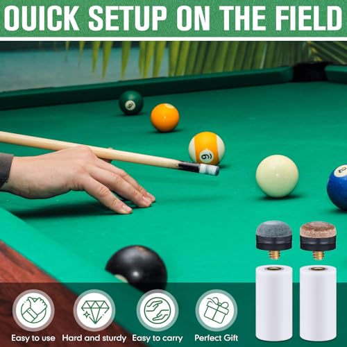 20 Sets Billiard Cues Tips Replacement with White Pool Cue Stick Ferrules 12mm/13mm Brown and Blue Slip on Pool Cue Tips Billiard Table Accessories Sticks Tip Cues Repair Kit