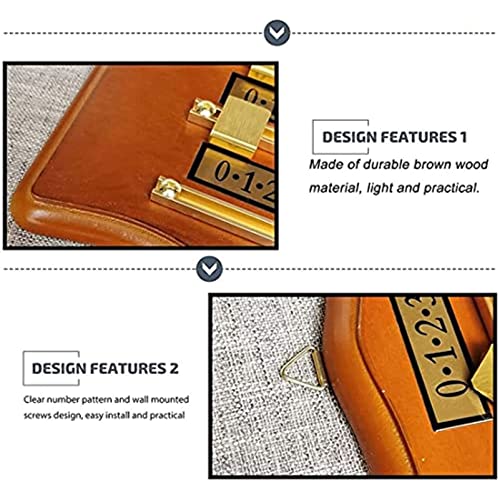Wall Mounted Billiard Scoreboard with Rails and Pointers, Wooden Snooker Pool Scoreboard Game Scorer Billiard Accessories, for Billiard Score Keeper, Billiard Lovers, Snooker Game