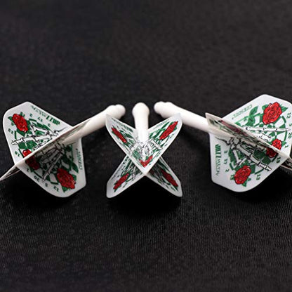 CUESOUL ROST Integrated Dart Shaft and Dart Flight Standard/Slim/Diamond/Big Wing/Tear/Diamond - color: 28mm-Standard Shape-Rose Skull