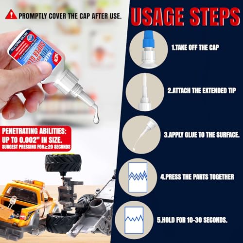 20g Thin CA Glue (2-3 CPS), 2-5 Second Cure Time - Ideal for Hobbies and Precision Work: Woodworking, Model Making (Cars, Airplanes), Pen Turning, Inlays, and Surface Stabilization - size: 20g/1Pack, style: Thin CA Glue