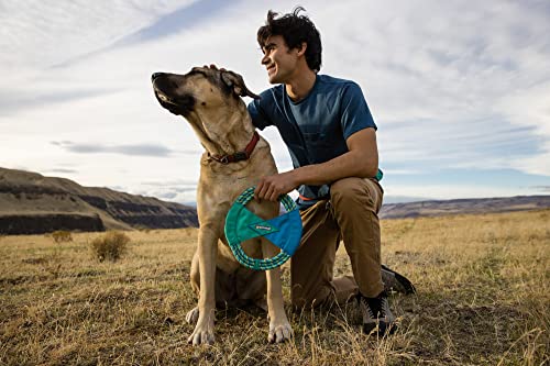Ruffwear, Pacific Ring Dog Toy, Interactive Fetch and Tug Toy for Playing and Training, Aurora Teal - color: Aurora Teal