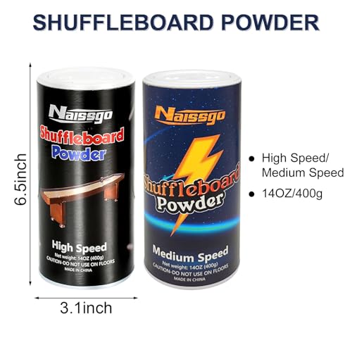 Shuffleboard Sand Wax Shuffleboard Powder Set with Small Brush & Pan - style: 2 Cans High Speed+2 Cans Medium Speed