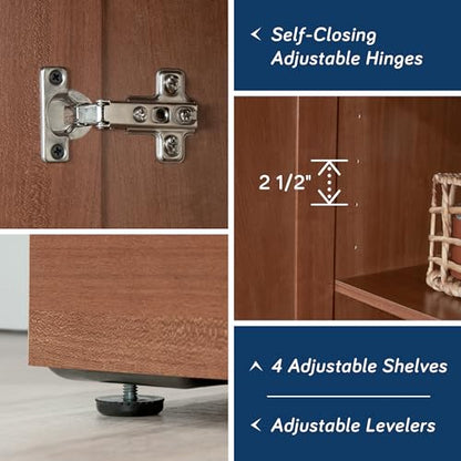 Sauder HomePlus Storage Cabinet/ Pantry cabinets, Sienna Oak finish - color: Sienna Oak