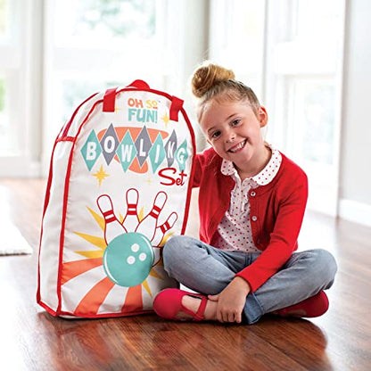 MindWare Oh So Fun! Deluxe Bowling Set – Safe & Fun Foam Bowling Set for Kids Ages 3 & Up