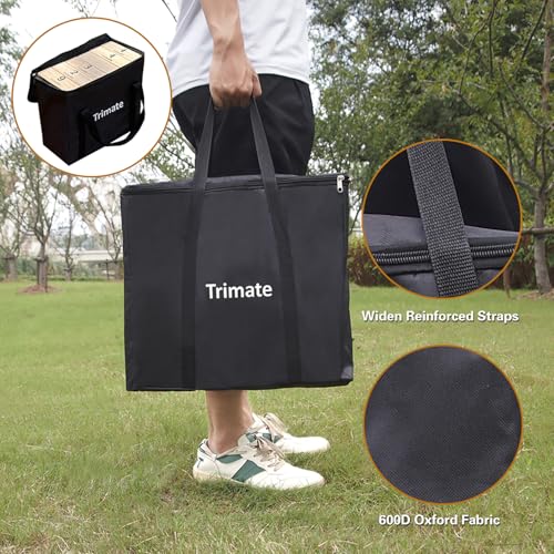 Tumbling Tower Giant 28" - Double-Sanded Smooth Natural Wood, 54 Blocks, Durable & Portable Carry Bag, Indoor & Outdoor, Family Party Game Age 8+