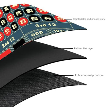 Roulette Poker Table Mat, 47x23.6 Inch Non-Slip Rubber Mat, Blue | Suitable for Poker Night, Parties, Home Entertainment 47x23.6 Inch durable