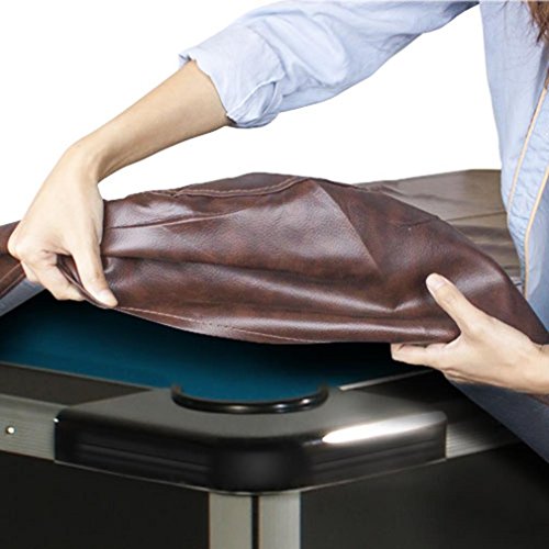 Felson Billiard Supplies Leatherette 9-Foot Pool Table Cover – Durable Brown Synthetic Leather, Water & Dust Resistant, for Standard 9-Ft Tables, Stylish Protection for Game Rooms