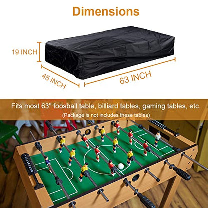 Foosball Table Cover - Heavy Duty Waterproof Billiard Soccer Protector Game Accessories, Fit for 56" Foosball Table