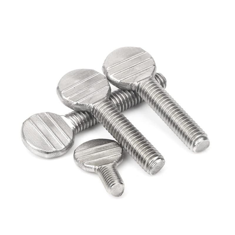 10Pcs M5 M6 304 Stainless Steel Hand Thumb Screw Table Tennis Racquet Screw Wave Plate Screw Press Flat Head Bolts - (Size: M5, Length: 16mm(10PCS)) - color: M5 / 16mm(10pcs)