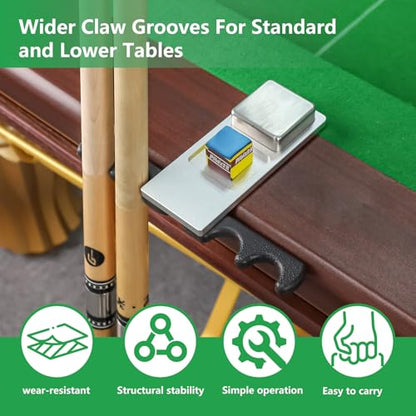Portable Weighted Pool Cue Holder, chalk holder, billiard cue holder