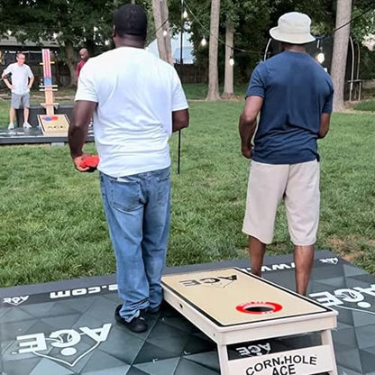 CornholeAce ACE Cornhole Pitch Pad Set - Includes 2 Cornhole Mats