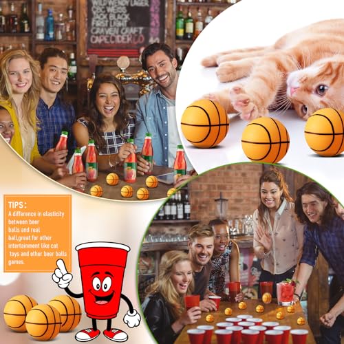 Leitee 36 Pcs Table Tennis Balls 40 mm Sport Theme Indoor Outdoor Games for Party Decoration Crafts (Basketball)