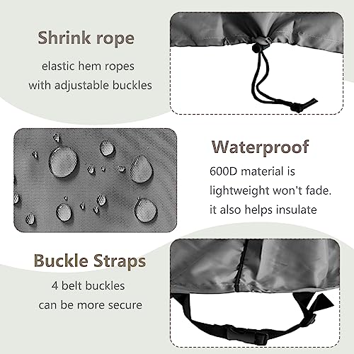 Kids Water Table Cover Fit Rain Showers Splash Pond Water Table,Waterproof Dust Proof Anti-UV Outdoor Toys Cover-Grey - color: Grey