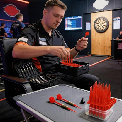 Foilswirl 60 Pcs 2ba Electronic Dart Tips Plastic Dart Tips - Universal Plastic Soft Tip Points - color: Red
