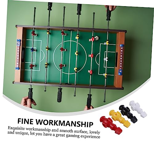 VICASKY 4pcs Table Soccer Players Accessories Replacement Parts for Foosball Game White Black Yellow Red Fits Standard Rods Design for Enhanced Gameplay