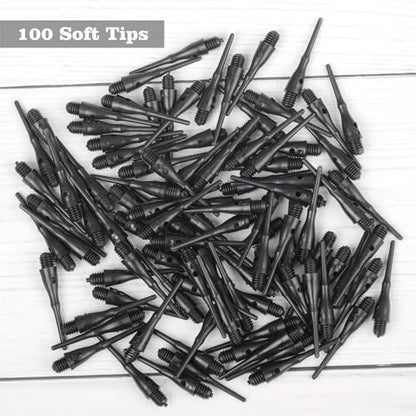 Soft Dart Tips 2BA Thread Plastic Soft Tip Soft Dart Tips Replacement Dart Accessories for Dartboard Darts - size: 100PCS