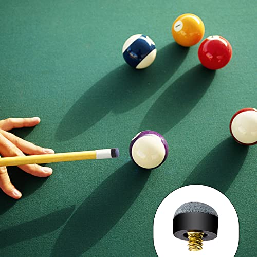 GSE Games & Sports Expert 10 Pieces 12mm/13mm Billiard Pool Tips, Soft/Hard Screw-on Tips Replacement or White Pool Cue Stick Nylon Ferrules Replacement - size: 13mm, style: Soft Tip & Nylon Ferrules