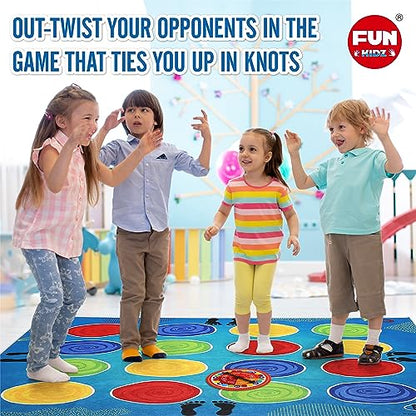 Classic Twist Poses Floor Game, FunKidz Giant Mat Party Games for Kids Adults Bigger Size Family Indoor and Outdoor Activity for Boys Girls Gift