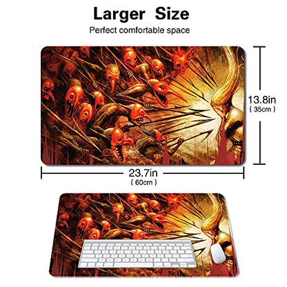 Board Game MTG Playmat Games Size 60X35 cm CCG Compatible for MTG CCG RPG Trading Card Game (Bedevil) - color: Bedevil