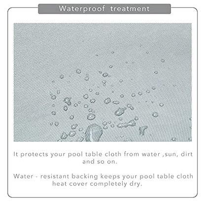 7/8/9FT Heavy Duty 600D Polyester Canvas Billiard Pool Table Cover(7 Colors Available) (Gray, 9-Foot) - color: Grey, size: 9-Foot