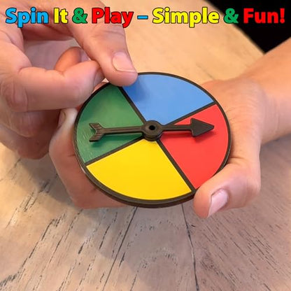 Funwares Rainbow Stack Wooden Blocks Stacking Game, Tumbling Tower & Balance Game, Family & Party Fun, Ages 6+, Color Spinner-Based Twist on Classic Stacking Games