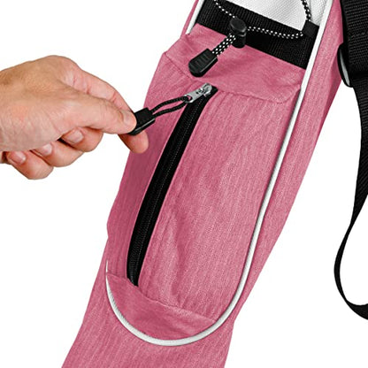 Orlimar Pitch ’n Putt Lightweight Sunday Golf Bag with Stand, Ultra-Light Carry Design, Two-Way Divider Top, Shoulder Strap, Compact Carry Golf Bag for Men & Women - color: Blush Pink