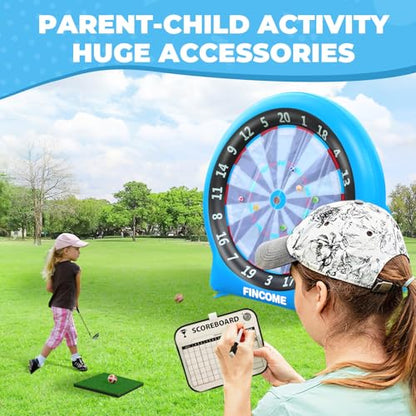 Giant Inflatable Dartboard, Kick Darts Outdoor Indoor Soccer Dartboard Game Golf Dart Throw Darts with Pump, Giant Dart Board Target Yard Games for Kids & Adults 20+Games - style: Blue Dartboard